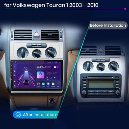 Radio samochodowe do Volkswagen Touran 1 2003 - 2010 bezprzewodowe CarPlay Android Auto inteligentne systemy samochodowe Nie 2 din 2din DVD - Multigenus