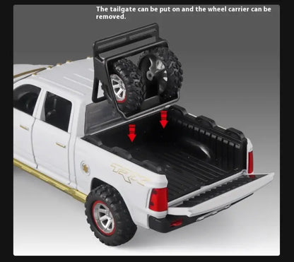 RAM Pickup Truck 1:32 – Metalowy Model z Dźwiękiem i Światłem