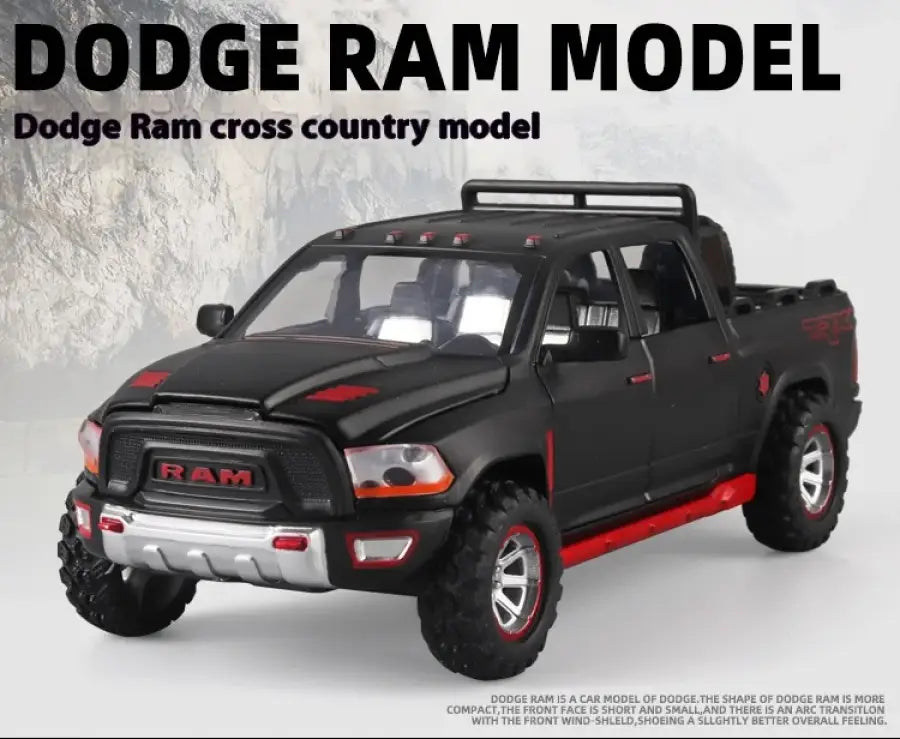 RAM Pickup Truck 1:32 – Metalowy Model z Dźwiękiem i Światłem