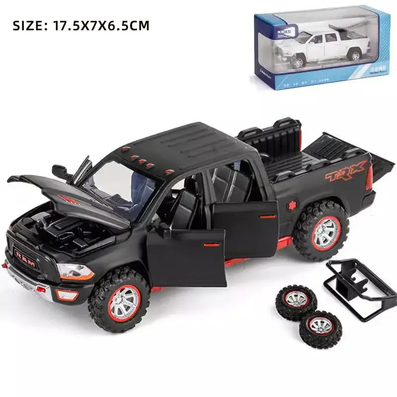 RAM Pickup Truck 1:32 – Metalowy Model z Dźwiękiem i Światłem