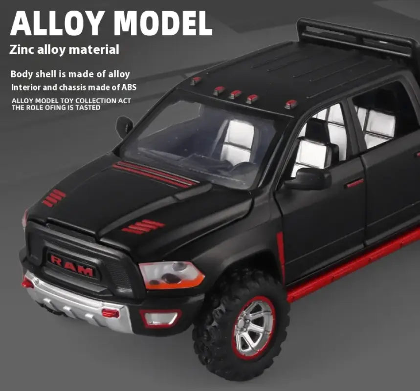 RAM Pickup Truck 1:32 – Metalowy Model z Dźwiękiem i Światłem