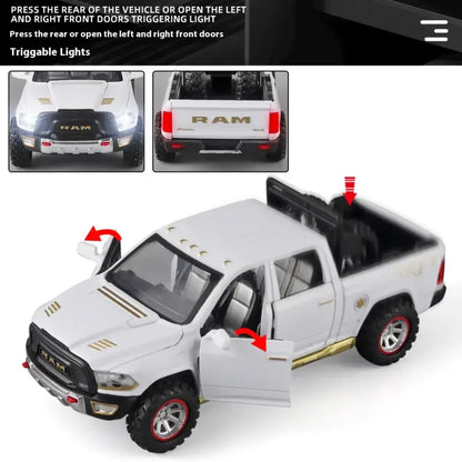 RAM Pickup Truck 1:32 – Metalowy Model z Dźwiękiem i Światłem