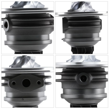 Czarny i srebrny rdzeń turbosprężarki gt1236z z metalowym kołem turbiny do espace v talisman 1.6 dci