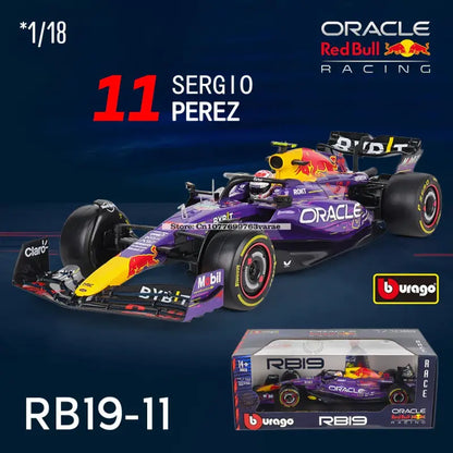 Red Bull Racing RB19 F1 2023 1:18 Metalowy Model Wyścigowy Verstappen Perez - 1-18 RB19-11 PPS
