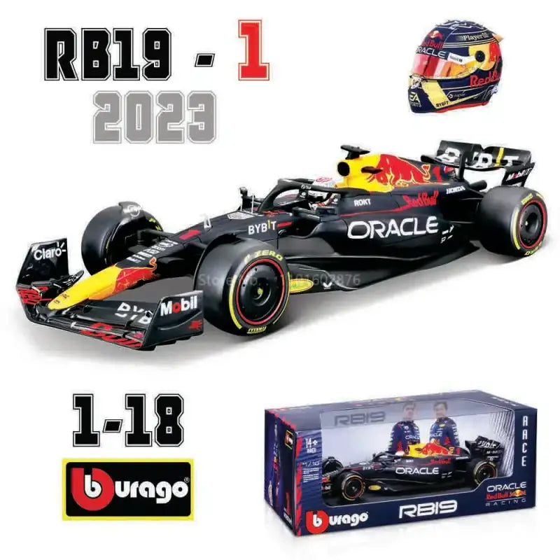 Red Bull Racing RB19 F1 2023 1:18 Metalowy Model Wyścigowy Verstappen Perez - 1-18 2023 RB19-1