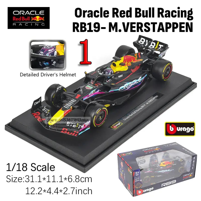 Red Bull Racing RB19 F1 2023 1:18 Metalowy Model Wyścigowy Verstappen Perez - 1-18 RB19-1 Miami
