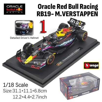 Red Bull Racing RB19 F1 2023 1:18 Metalowy Model Wyścigowy Verstappen Perez - 1-18 RB19-1 Miami