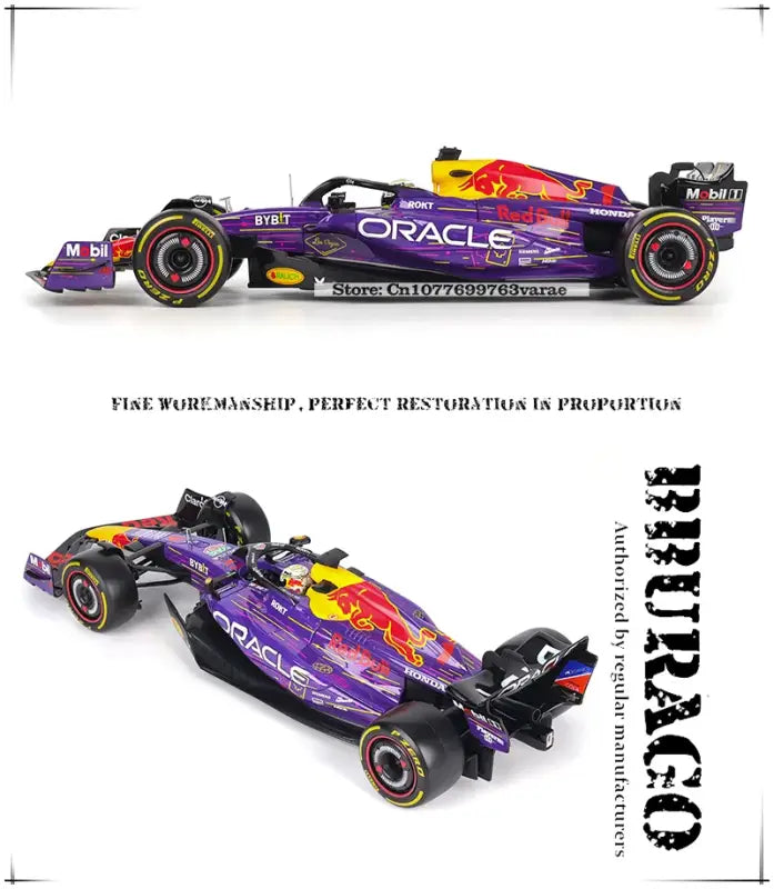 Red Bull Racing RB19 F1 2023 1:18 Metalowy Model Wyścigowy Verstappen Perez