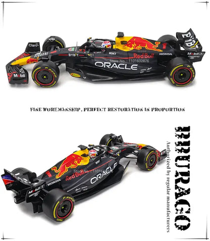 Red Bull Racing RB19 F1 2023 1:18 Metalowy Model Wyścigowy Verstappen Perez