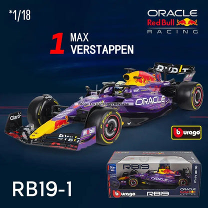 Red Bull Racing RB19 F1 2023 1:18 Metalowy Model Wyścigowy Verstappen Perez