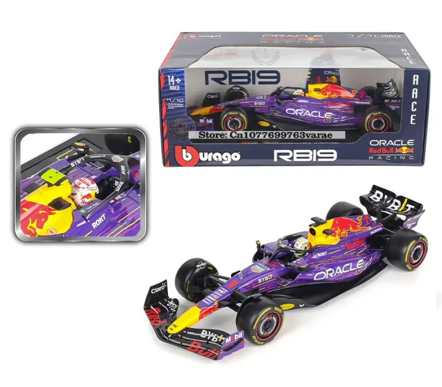 Red Bull Racing RB19 F1 2023 1:18 Metalowy Model Wyścigowy Verstappen Perez