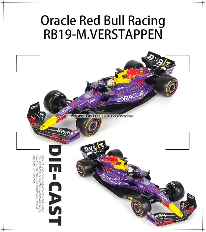 Red Bull Racing RB19 F1 2023 1:18 Metalowy Model Wyścigowy Verstappen Perez