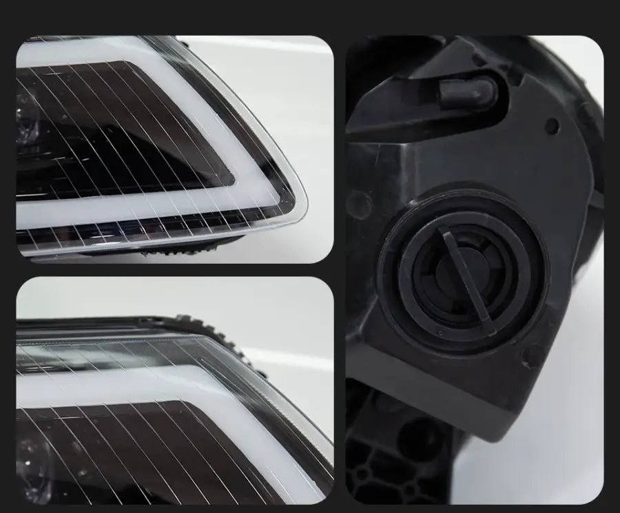 Reflektory lampy przednie do Audi A6 C6 LED z Dynamicznym Sygnałem Animacji DRL i Lampy Bi-Xenon (2005-2011)