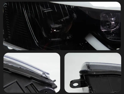 Reflektory lampy przednie do Audi A6 C6 LED z Dynamicznym Sygnałem Animacji DRL i Lampy Bi-Xenon (2005-2011)