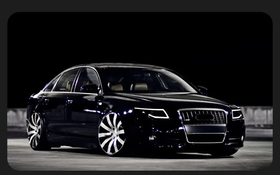 Reflektory lampy przednie do Audi A6 C6 LED z Dynamicznym Sygnałem Animacji DRL i Lampy Bi-Xenon (2005-2011)