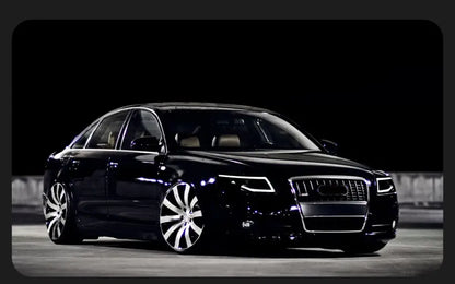 Reflektory lampy przednie do Audi A6 C6 LED z Dynamicznym Sygnałem Animacji DRL i Lampy Bi-Xenon (2005-2011)