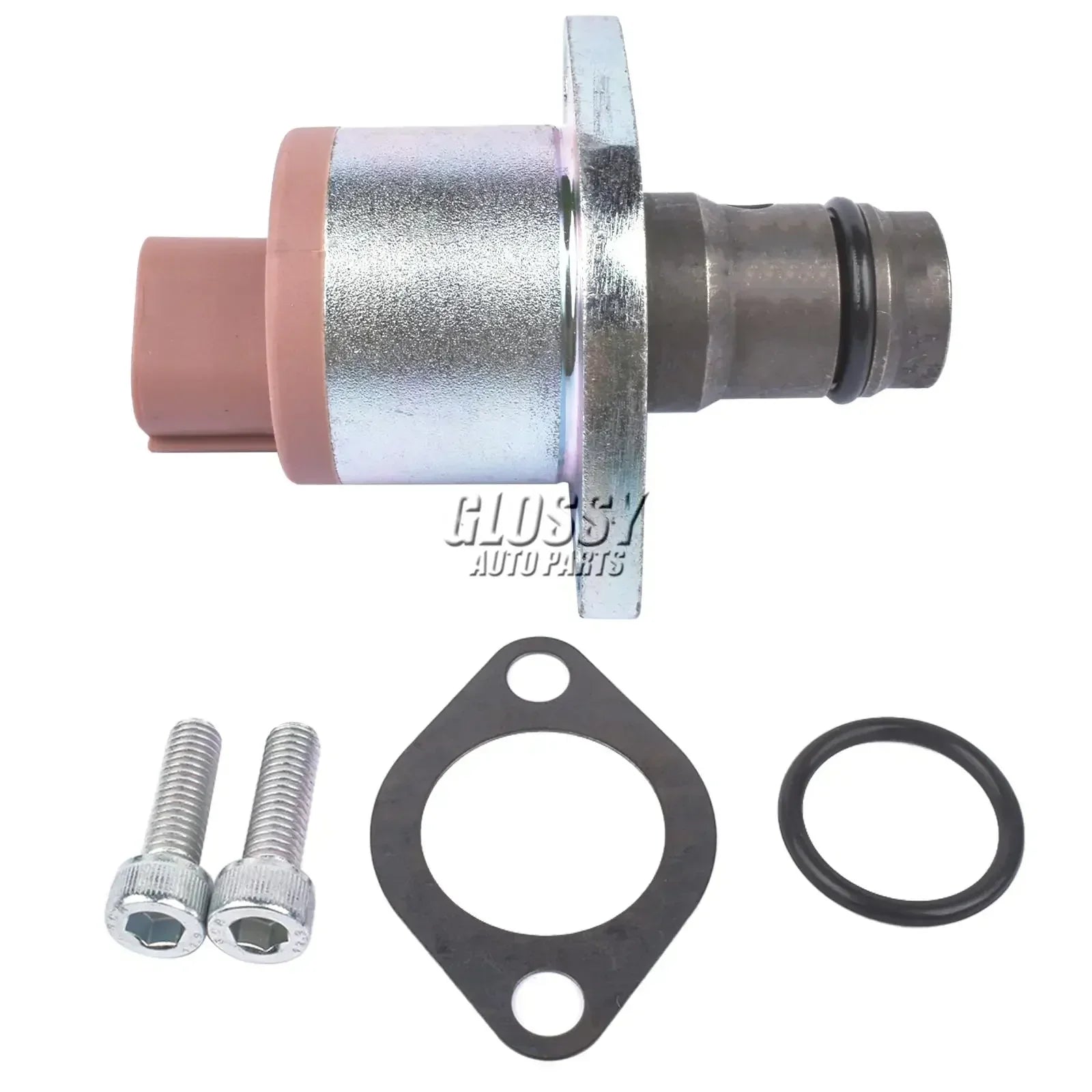 Silver i tan regulator ciśnienia paliwa z gwintowanymi metalowymi złączkami do ford transit mk7
