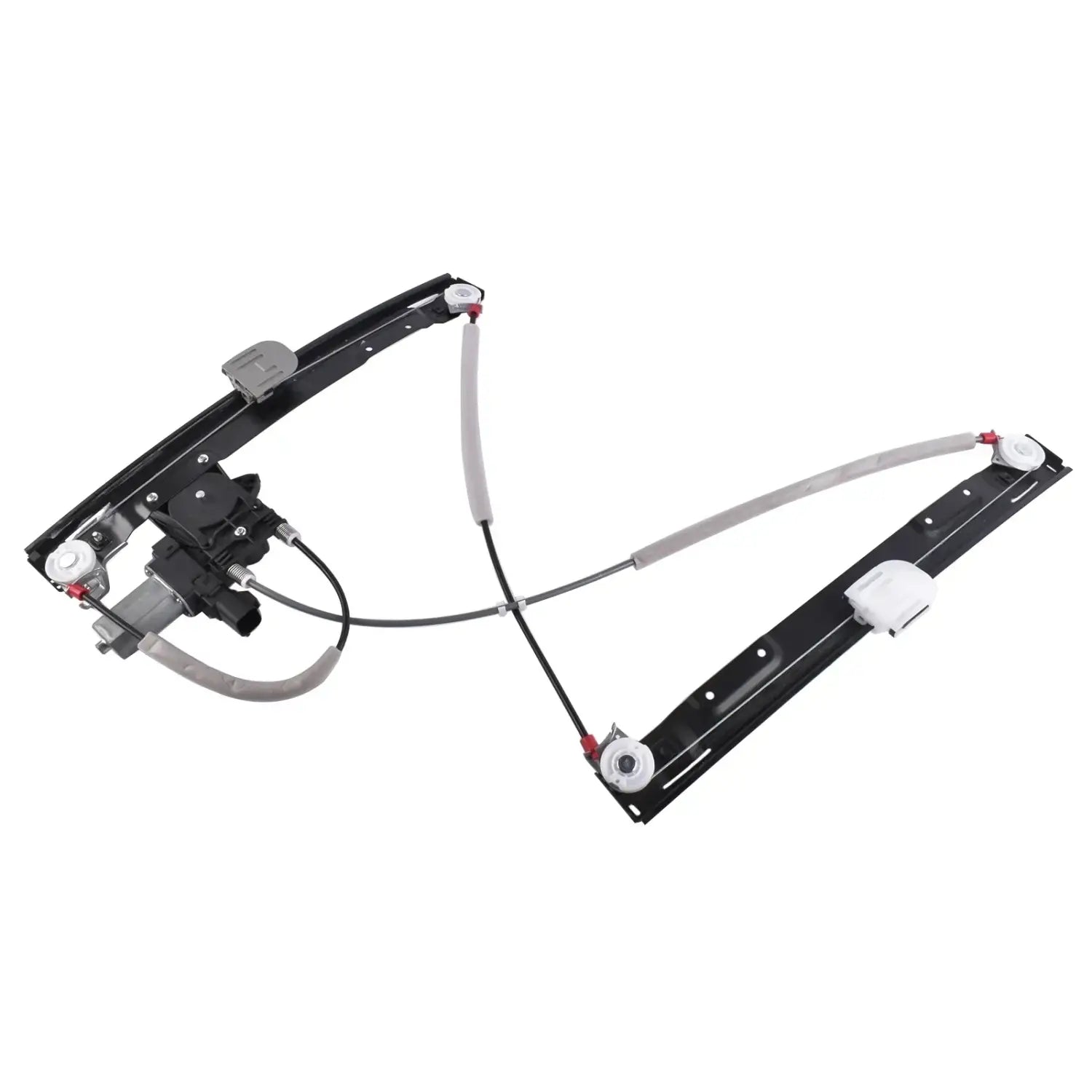 Czarny metalowy regulator okna elektryczny lewy przód zintegrowany z silnikiem i kablami c2z31201 do jaguara xf