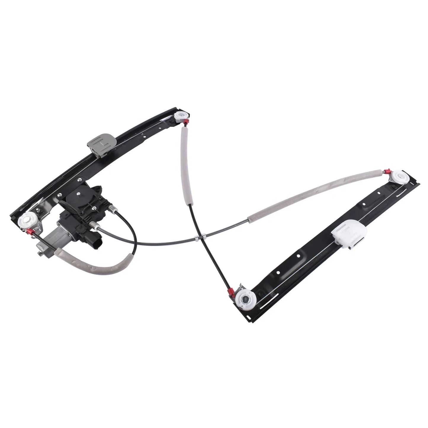Czarny metalowy regulator okna elektryczny lewy przód zintegrowany z silnikiem i kablami c2z31201 do jaguara xf
