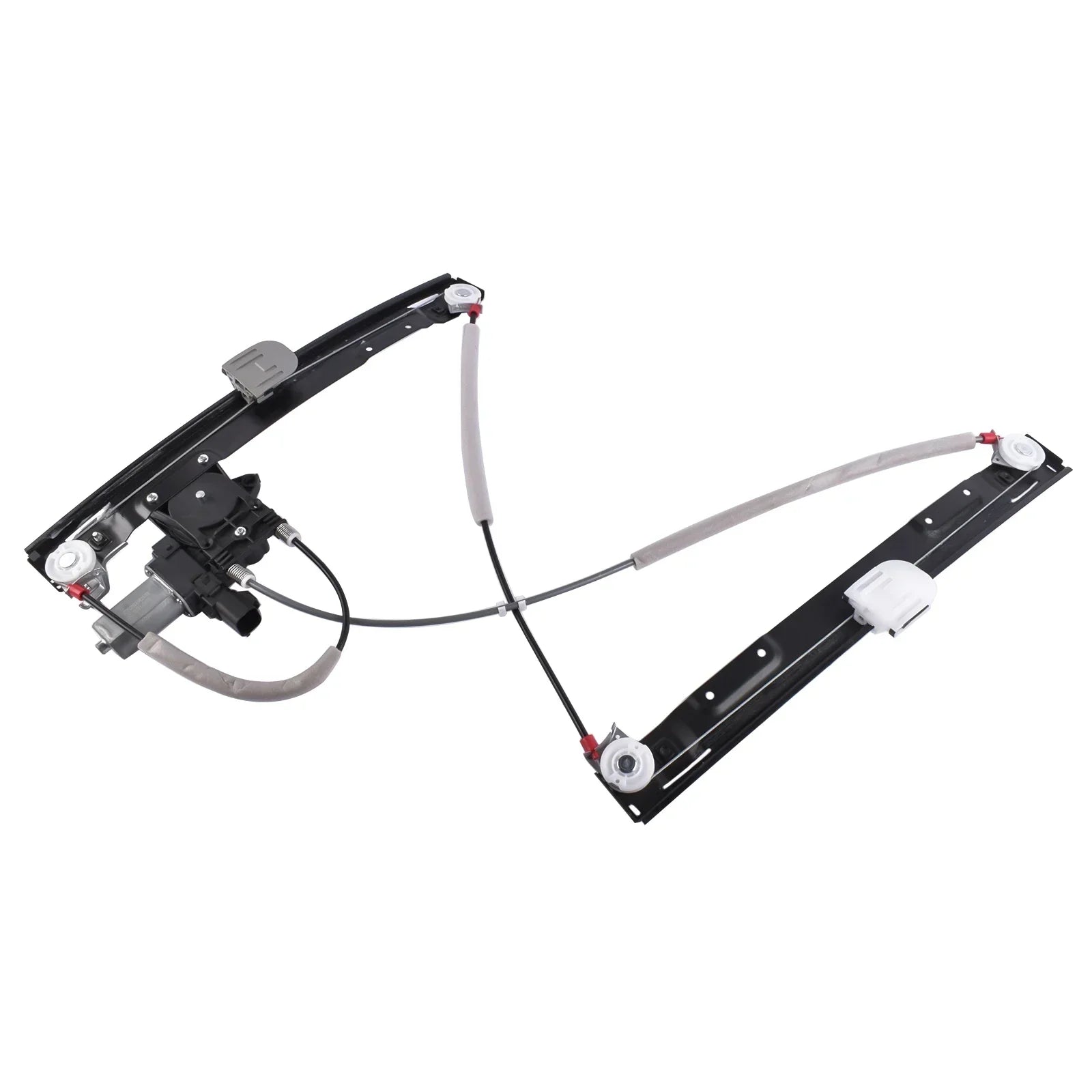 Czarny metalowy regulator okna elektryczny lewy przód zintegrowany z silnikiem i kablami c2z31201 do jaguara xf