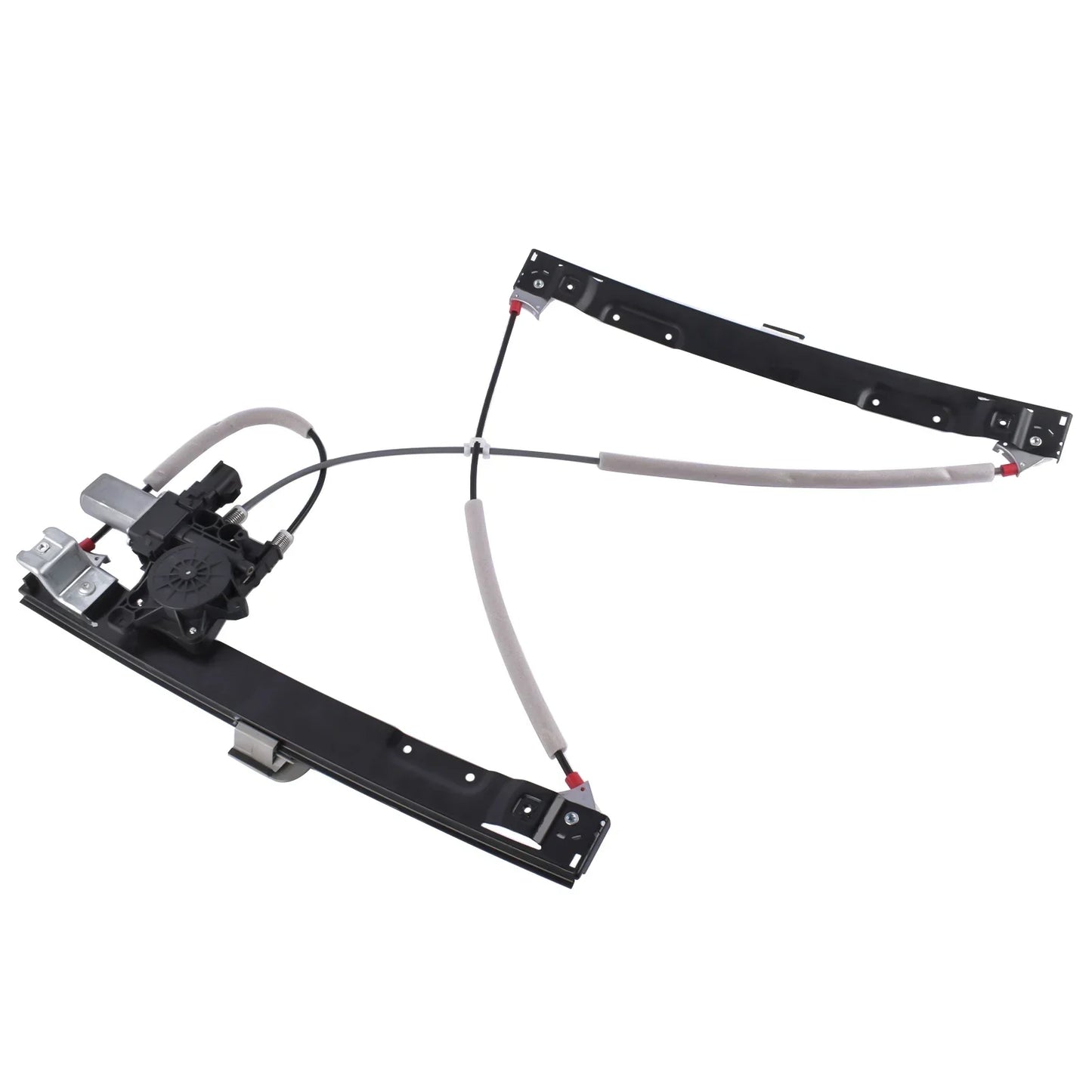 Czarny regulator okna elektryczny lewy przód jaguar xf 2008 2015 c2z31201 z szarymi kablami i silnikiem