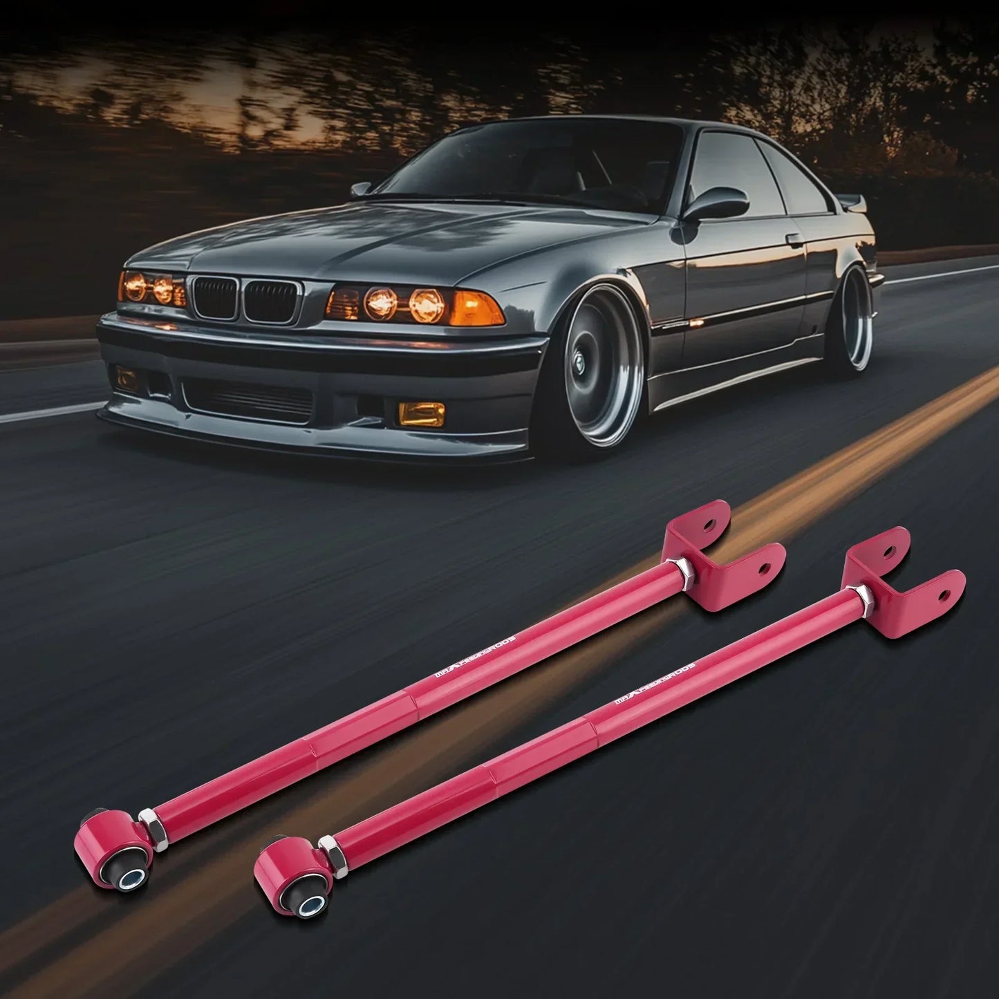 Vibracyjne czerwone wahacze camber regulowanych do bmw e36 e46 do tylnych dolnych wahaczy serii 3 z4 x3