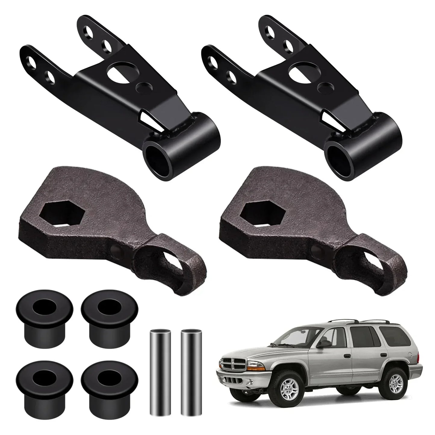 Kit de levage réglable 1-3" Clés de torsion 2" Manille pour Dodge Durango 1998-2003 4x4