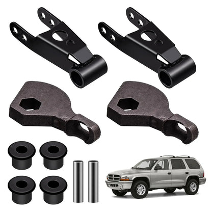 Kit de levage réglable 1-3" Clés de torsion 2" Manille pour Dodge Durango 1998-2003 4x4