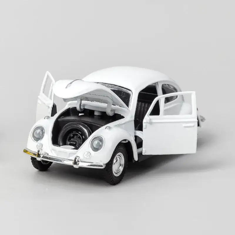 Klasyczny Model Samochodu Retro 1:32 – Metalowa Replika Z Mechanizmem Cofania dla Dzieci i Chłopców - Biały