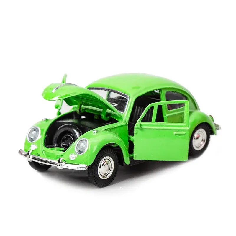 Klasyczny Model Samochodu Retro 1:32 – Metalowa Replika Z Mechanizmem Cofania dla Dzieci i Chłopców - Zielony