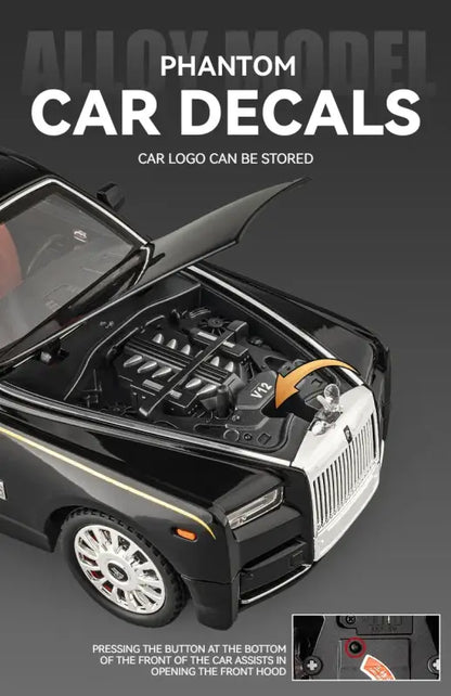 Rolls-Royce Phantom 1:18 Metalowy Model Z Efektami Dźwiękowymi