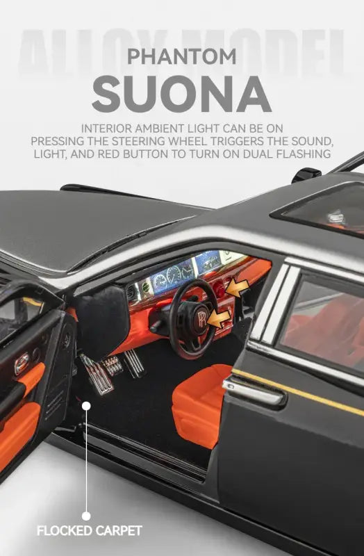 Rolls-Royce Phantom 1:18 Metalowy Model Z Efektami Dźwiękowymi