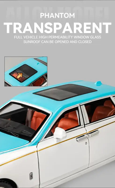 Rolls-Royce Phantom 1:18 Metalowy Model Z Efektami Dźwiękowymi