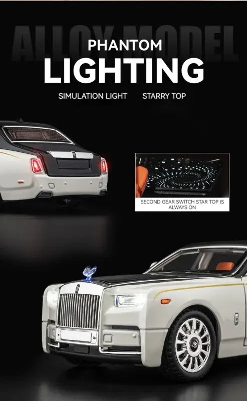 Rolls-Royce Phantom 1:18 Metalowy Model Z Efektami Dźwiękowymi