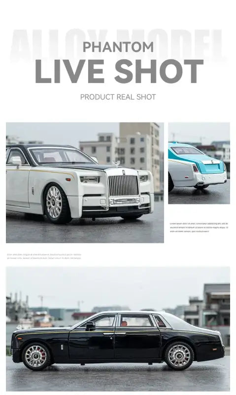 Rolls-Royce Phantom 1:18 Metalowy Model Z Efektami Dźwiękowymi
