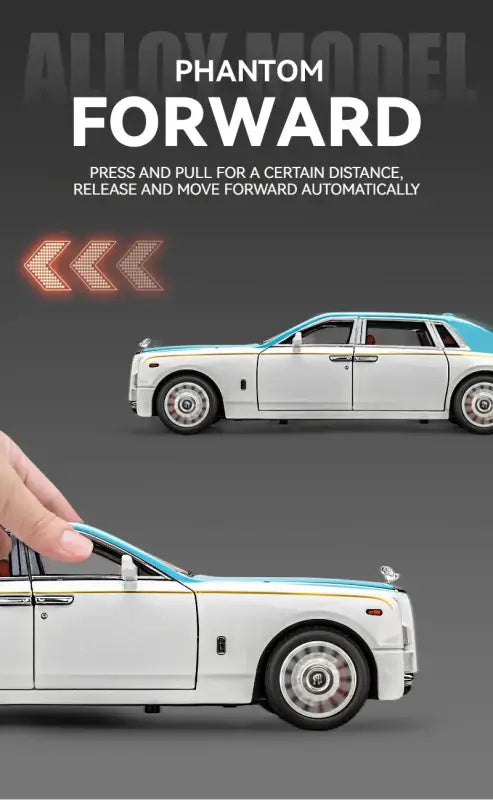 Rolls-Royce Phantom 1:18 Metalowy Model Z Efektami Dźwiękowymi