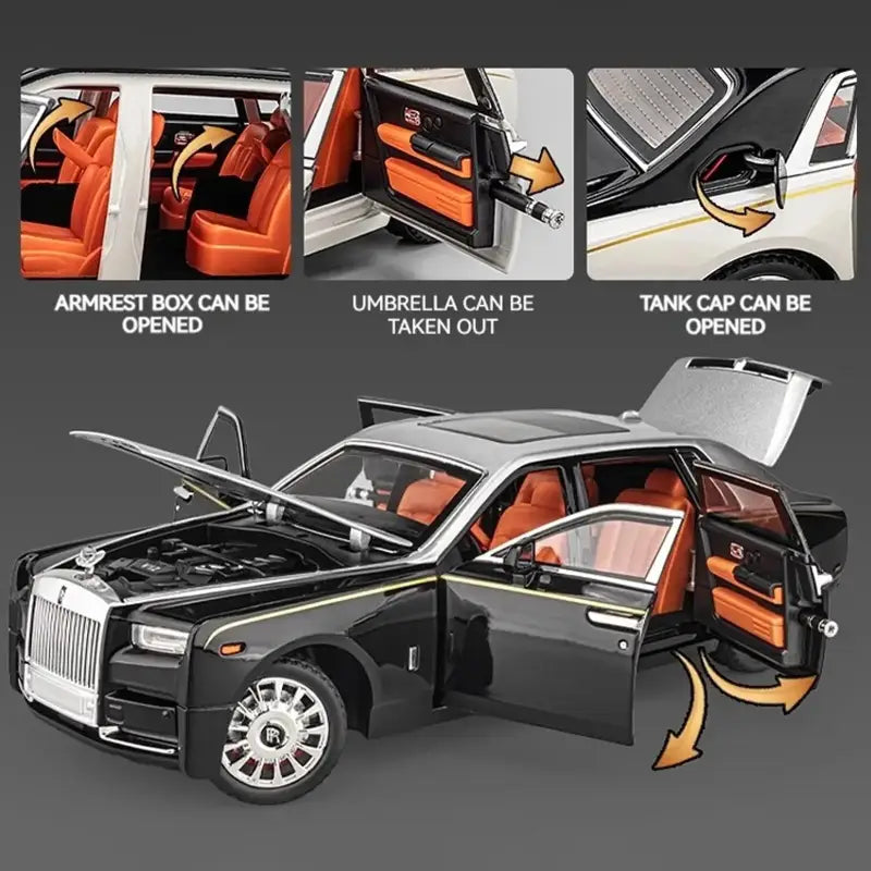 Rolls-Royce Phantom 1:18 Metalowy Model Z Efektami Dźwiękowymi