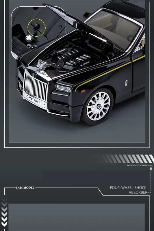 Rolls-Royce Phantom 1:24 – Metalowy Model Samochodu z Dźwiękiem i Światłem