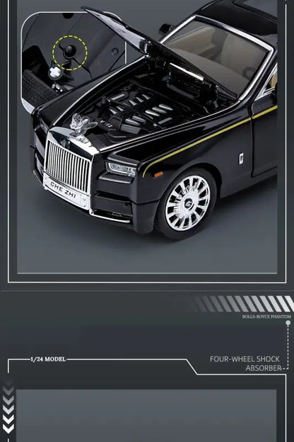 Rolls-Royce Phantom 1:24 – Metalowy Model Samochodu z Dźwiękiem i Światłem