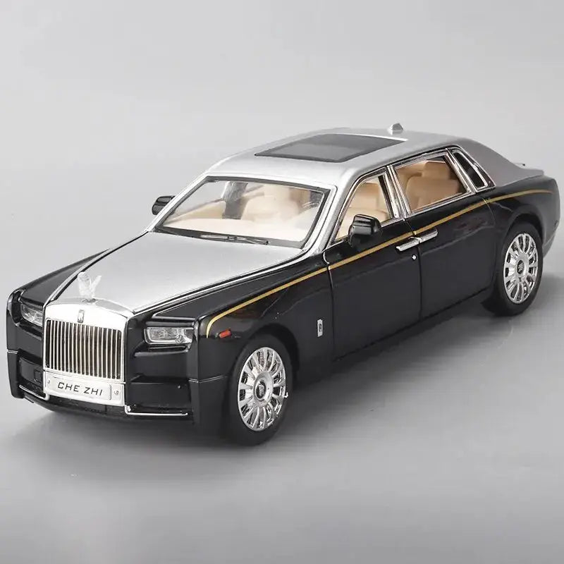 Rolls-Royce Phantom 1:24 – Metalowy Model Samochodu z Dźwiękiem i Światłem - Srebrny