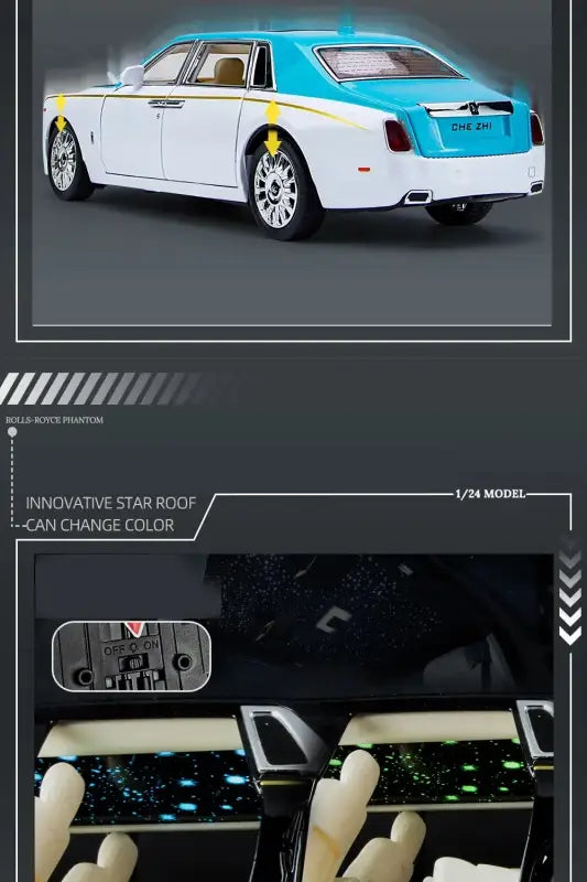 Rolls-Royce Phantom 1:24 – Metalowy Model Samochodu z Dźwiękiem i Światłem