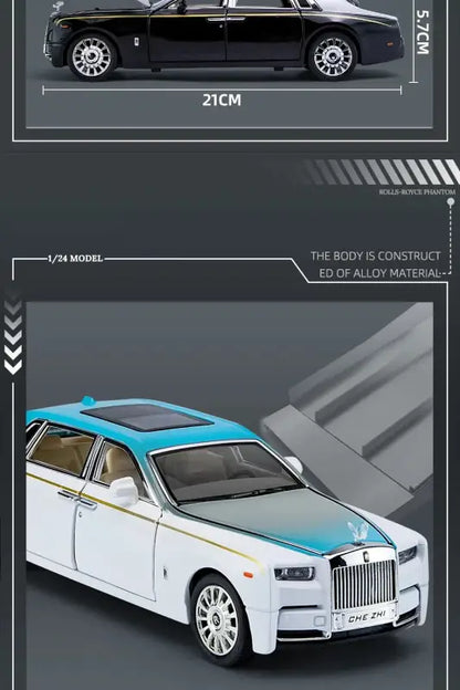 Rolls-Royce Phantom 1:24 – Metalowy Model Samochodu z Dźwiękiem i Światłem