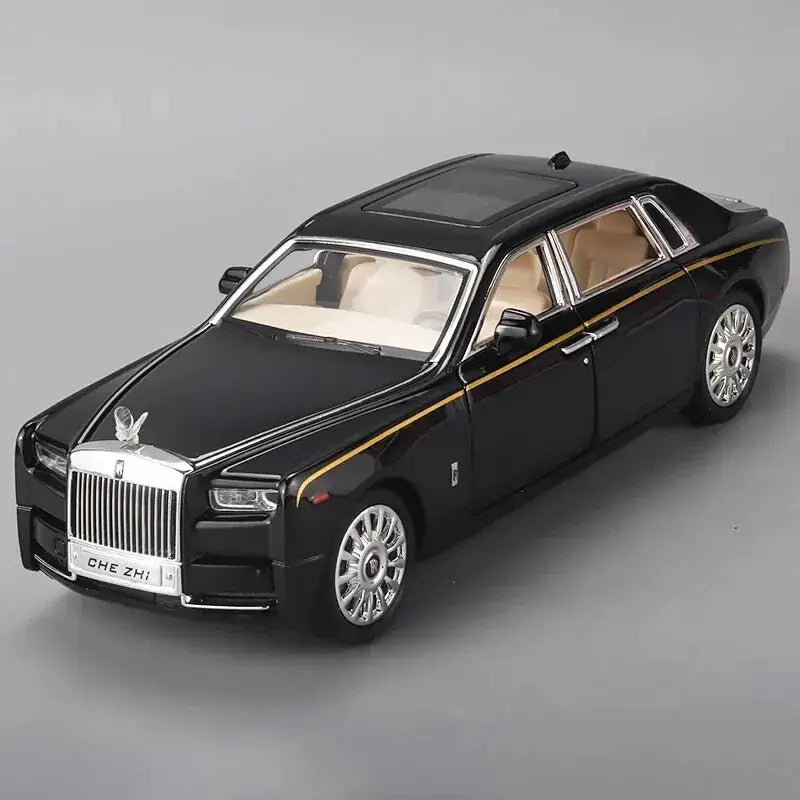 Rolls-Royce Phantom 1:24 – Metalowy Model Samochodu z Dźwiękiem i Światłem - Czarny