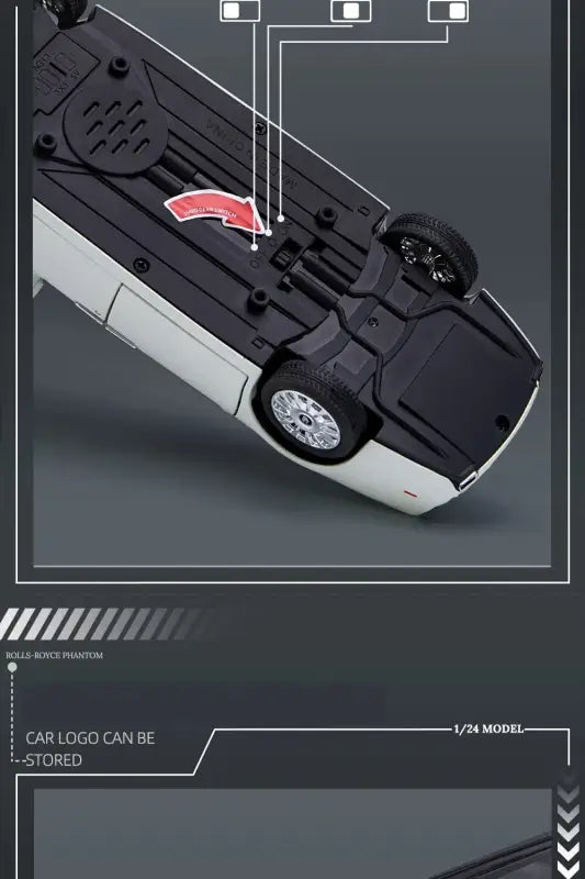 Rolls-Royce Phantom 1:24 – Metalowy Model Samochodu z Dźwiękiem i Światłem