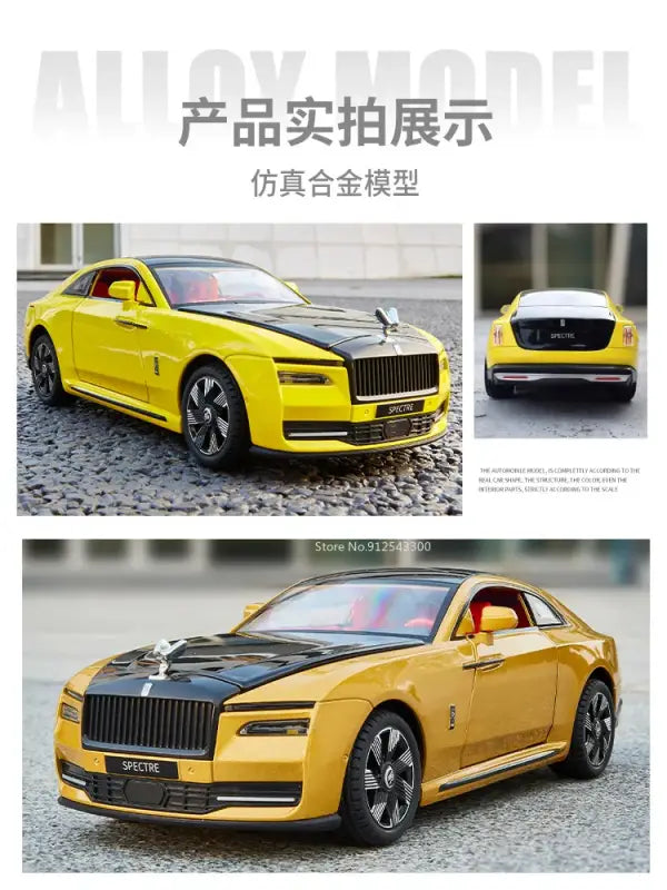 Rolls-Royce Spectre 1:24 – Metalowy Model Samochodu Z Efektami Dźwiękowymi i Świetlnymi