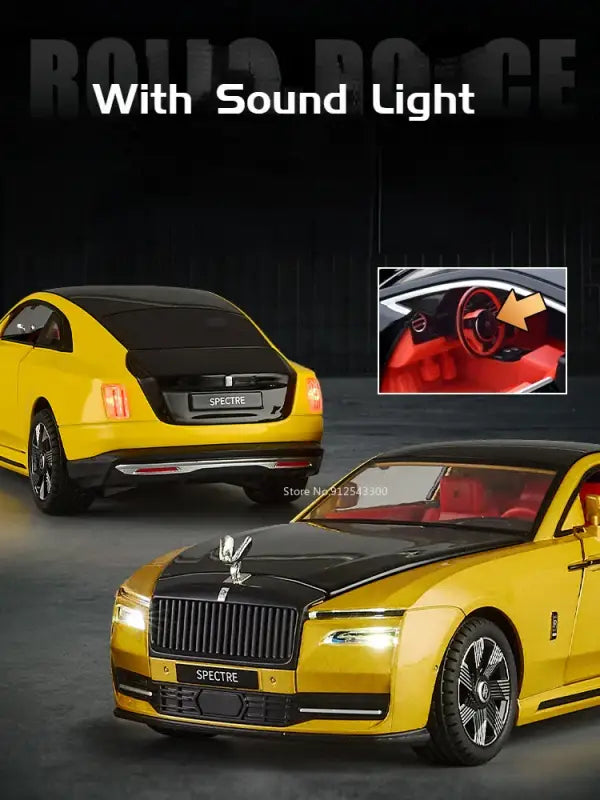 Rolls-Royce Spectre 1:24 – Metalowy Model Samochodu Z Efektami Dźwiękowymi i Świetlnymi
