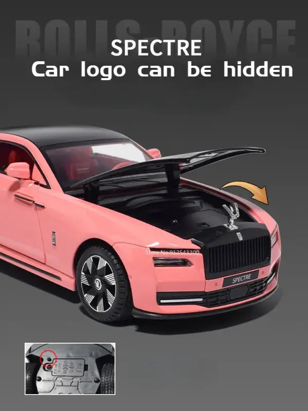 Rolls-Royce Spectre 1:24 – Metalowy Model Samochodu Z Efektami Dźwiękowymi i Świetlnymi