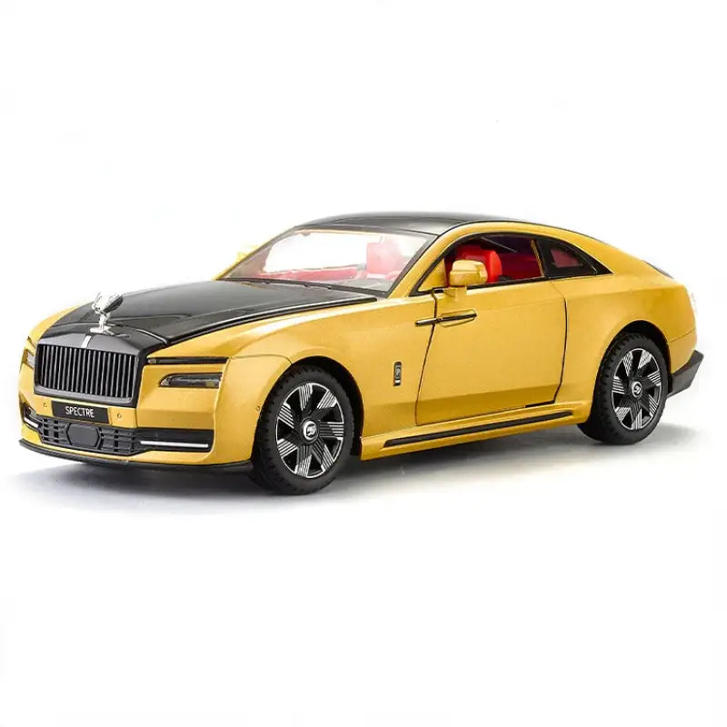 Rolls-Royce Spectre 1:24 – Metalowy Model Samochodu Z Efektami Dźwiękowymi i Świetlnymi - Złoty