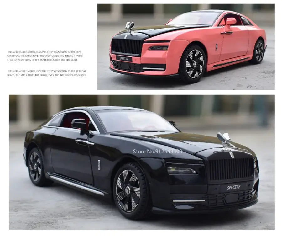 Rolls-Royce Spectre 1:24 – Metalowy Model Samochodu Z Efektami Dźwiękowymi i Świetlnymi