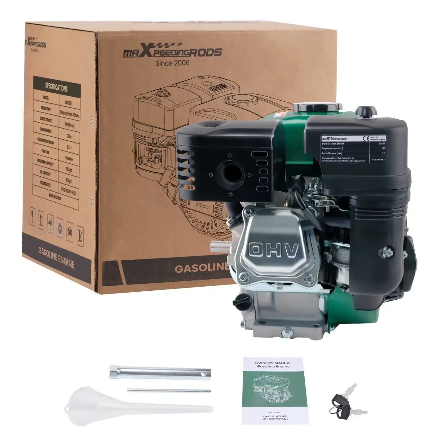 Silnik benzynowy 212 cm³ 7 HP OHV z rozruchem elektrycznym – zdjęcie produktu